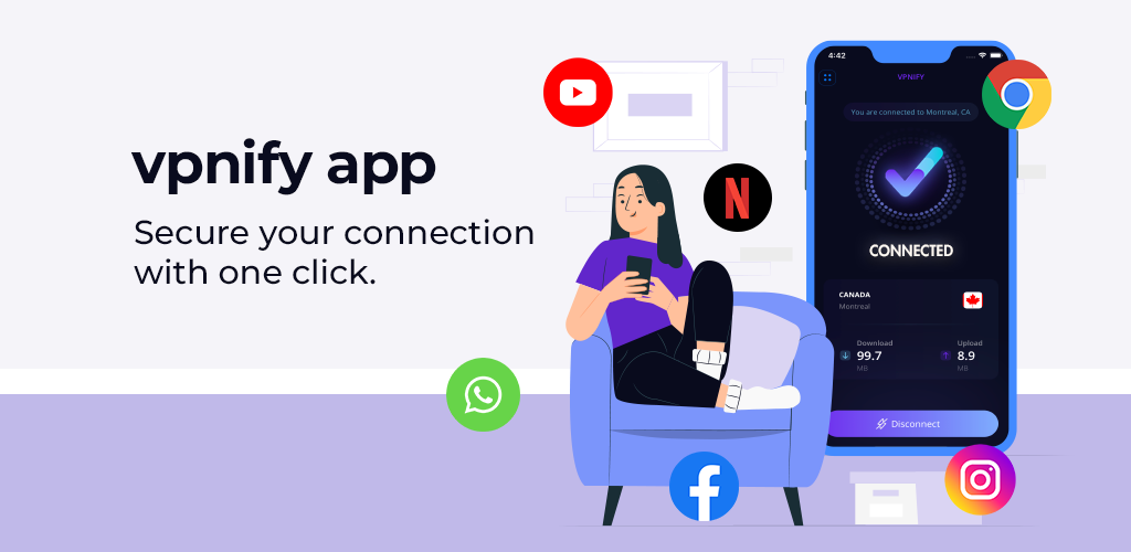 vpnify Unlimited VPN Proxy Mod APK (Premium Unlocked )